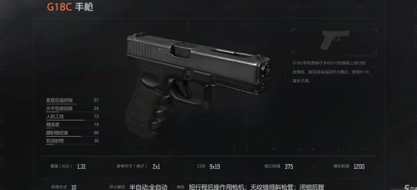 暗区突围G18C：解锁极速射击新纪元，全能手枪战术深度探索与实战应用