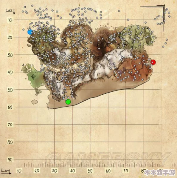 方舟生存进化OL：中心岛全面探索，资源分布与生物栖息地指南
