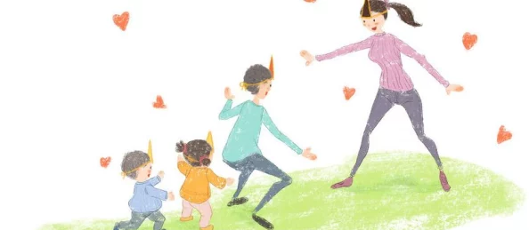 男生和女生一起努力生小孩，共同承担责任，培养下一代