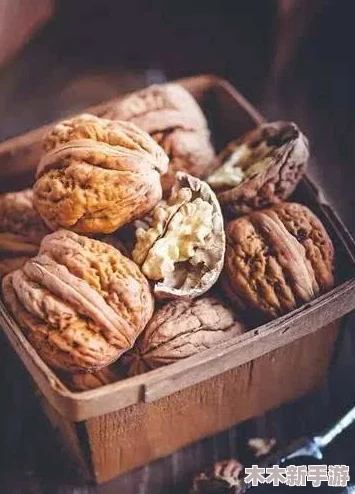 胡桃抠出白色粘稠，营养丰富的美味佳品，唤醒你的味蕾，让每一口都是享受
