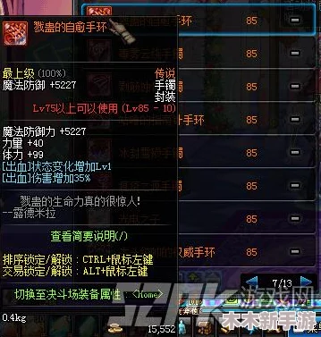 探索DNF游戏世界：揭秘抗性加成必备手镯装备名称